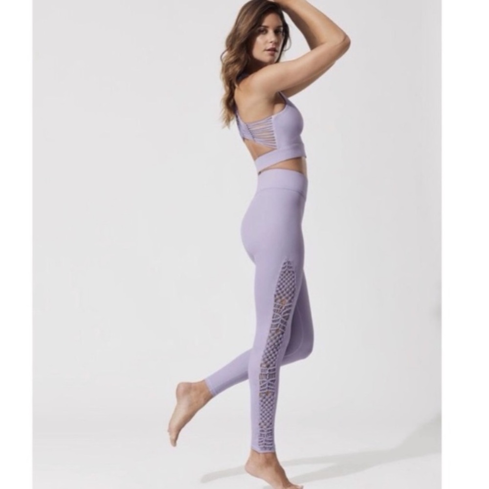 Carbon 38 Tanjung Macrame Leggings Lilac Purple